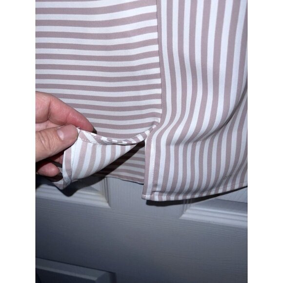 EXPRESS Striped Dolman Sleeve Minimalist Blouse Scoop Neck Sz XS - Picture 8 of 11